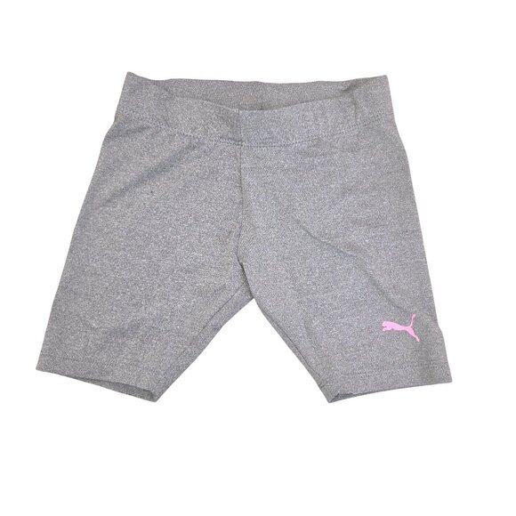 Puma Girls XS 5/6 Pink T-Shirt & Grey Shorts Activewear Set 4167 - Picture 8 of 13